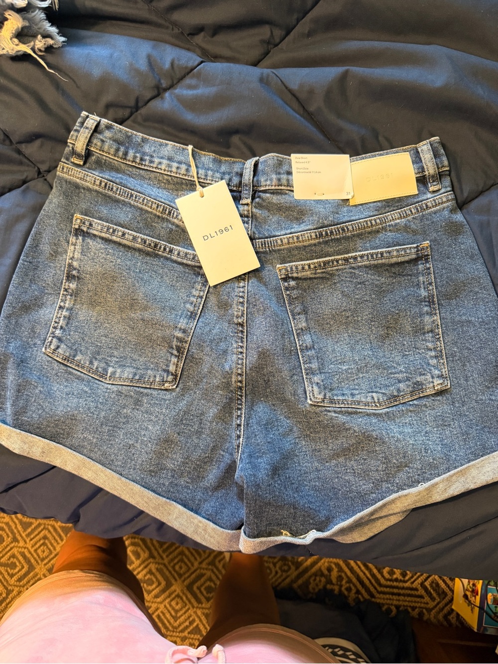 DL1961 Women's Light Blue High-Rise Denim Shorts